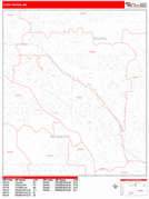 Coon Rapids Digital Map Red Line Style